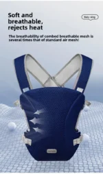 2025 Breathable Baby Wrap Sling – Ergonomic Front Shoulder Carrier for Newborns 0–12 Months | Safe & Comfortable Infant Bag - Image 5
