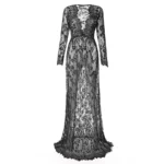 Pregnancy Dress for Photo Shoot Maternity Photography Props Sexy V Neck Lace Maxi Gown Dress Plus Size Pregnant Women Clothes - Image 6