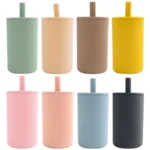 2021 New Design 8 Colors Eco-Friendly Infant Feeding Cup With Straw Waterproof Sippy Cup Drinking Bottles Stuff