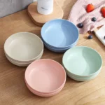 Children Lunch Food Plate Feeding Bowl Wheat Straw Kids Snack Dinnerware Environmental Dishes Newborn Tableware - Image 2