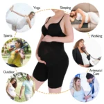 Maternity Shapewear for Under Dresses Pregnant Women Shorts Seamless Pregnancy Underwear Over Belly Support Panty Short Pants - Image 5