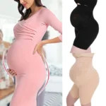 Women's Maternity Shapewear Short for Dresse New High Waisted Pregnancy Pettipant Underwear Mid-Thigh Belly Support Panties