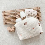 Bear Embroidery Nappy Bag Stroller Diaper Caddies Bags Portable Nappies Storage Toiletry Organizer Mommy Bag for Mom - Image 5