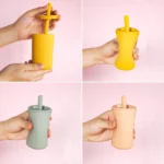 2021 New Design 8 Colors Eco-Friendly Infant Feeding Cup With Straw Waterproof Sippy Cup Drinking Bottles Stuff - Image 5