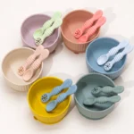 Spoon Fork Set Food Grade Silicone Sticky Spoon Children Cutlery Training Spoon Feeding Tableware Soft Kitchen Accessories - Image 2