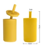 2021 New Design 8 Colors Eco-Friendly Infant Feeding Cup With Straw Waterproof Sippy Cup Drinking Bottles Stuff - Image 2