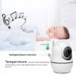 5 inch Video Monitor with Two Camera and Audio, Night Vision, 4X Zoom, 1000ft Range 2-Way Audio Temperature Sensor Lullaby - Image 4