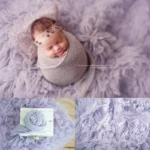 Newborn Photography Background Flokati 150x90cm Curly Greek Wool Blanket Photo Shoot Props Boy Girl Fotografie Accessoires - Image 6