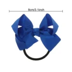 2pcs Girls Fashion Bow Tie Rubber Band Elastic Hair Rope Red Knot Love Wave Spot Hair Butterfly Headwear Hair Accessories - Image 6