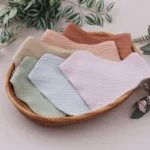 Infant Cotton Bib Newborn Solid Color Triangle Scarf Feeding Saliva Towel Bandana Burp Cloth Boys Girls Gift 3/4/5pcs/Set - Image 3