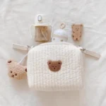 Bear Embroidery Nappy Bag Stroller Diaper Caddies Bags Portable Nappies Storage Toiletry Organizer Mommy Bag for Mom - Image 2