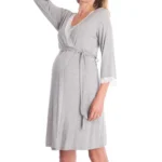 Pregnancy Pajamas Sleepwear Nursing Pregnant Pajamas Mother Breastfeeding Nightgown Elegant Maternity Nursing Dress