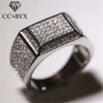 CC Men Ring Vintage Gentleman Engagement Party Ringen Bridegroom Wedding Jewelry Love Promise Drop Shipping CC692