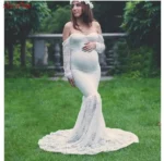 New Pregnant Mother Dress New Maternity Photography Props Women Pregnancy Clothes Lace Dress For Pregnant Photo Shoot Clothing - Image 2