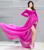 Spring Maternity dress tyle pregnancy dress for pregnant Maternity maternity dress photography props maternity gown photography - Image 5