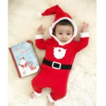 Children's Wear Boy Girl Infant Long Sleeve Christmas 100% Soft Cotton Fleece Romper Jumpsuit Playsuit Clothes 0-24M DS19 - Image 3