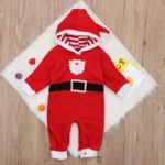 Children's Wear Boy Girl Infant Long Sleeve Christmas 100% Soft Cotton Fleece Romper Jumpsuit Playsuit Clothes 0-24M DS19 - Image 4