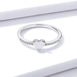 NIBASTAR Infinity Endless Love Heart Ring For Woman Twist Crystal Wedding Rings For Lady Simple Copper Jewelry Gift - Image 4