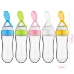 Newborn Silicone Rice Cereal Bottle Feeding Bottle Toddler Silicone Squeeze Feeding Spoon Milk Bottle Training Feeder - Image 5
