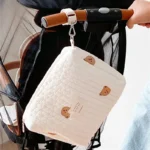 Bear Embroidery Nappy Bag Stroller Diaper Caddies Bags Portable Nappies Storage Toiletry Organizer Mommy Bag for Mom - Image 3