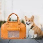Outdoor PU Leather Pet Dog Cat Transport Carrying Breathable Travel Airline Approved Pet Cages Carriers Tote Bag