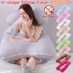 Pregnant Pillow Case (Pillow Core Not Included) Maternity Pillow Case Pure Cotton Cover Multifunction U-shape for Pregnant Women