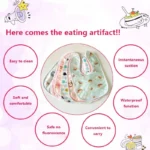 Cartoon Snap Waterproof Bib Super Soft Bib Newborn Crystal Velvet Saliva Towel - Image 4
