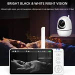 5 Inch Video Monitor With Camera PTZ Zoom Babyphone Cam Security Protection Surveillance Cameras Temperature Sensor Lullaby - Image 5