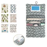 Cartoon Pattern Diapers Storage Pouch Portable Multi-Compartment Toiletry Organizers Large Capacity Reusable - Image 3