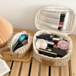 Cute Bear Cosmetic Makeup Bag for Mom Mommy Diaper Bag Nappy Storage Portable Stroller Bags Zipper Organizer Toiletry Kits - Image 5