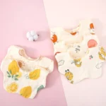 Cotton Saliva Towel With Gauze, Six Layers For Newborns, Waterproof Bib Cartoon, Absorbent And Stain Resistant Bib - Image 3
