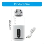 Essential Travel Bottle Warmer Cordless & USB Rechargeable Milk Bottle Warmer Fast & Safe Warming Upgrades L8RB - Image 6