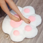 70cm Kawaii Plush Bear Paw Mat Cute Animal Bear Cat Foot Pillow Heart Plush Cushion Stuffed Soft Toys for Home Decor Gifts - Image 2