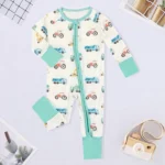 Winter Newborn Infant Boys Romper Bear Print Long Sleeve Button Up Front Rompers Kids Onepiece Soft Fashion Clothing - Image 5
