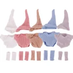 Doll Clothes Hat+Jumpsuit+Socks For 43CM Born Doll 18Inch American Doll Underwear Mini Diaper Toiletries Doll Accessories - Image 2