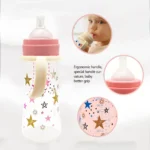 1PC 330ml large-capacity feeding bottle star PP bottle wide diameter anti-fall lightweight ergonomic handle design - Image 6