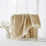 Cotton Muslin Swaddle Blankets for Newborn Tassel Receiving Blanket New Born Swaddle Wrap Infant Sleeping Quilt Bed Cover - Image 5