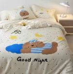 Fashion cute teddy dog elephant bedding set single double,twin full queen king home textile bed sheet pillow case quilt cover - Image 3