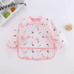 3PCS/1PCS Smock Bibs Waterproof Long-sleeved Eating Feeding Art Apron Newborn Toddler Burp Cloths Fit 0-3 Years - Image 5