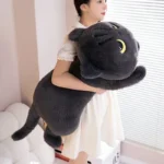 50cm kawaii Black Cat Plush Toy Doll Cute Big Cuddly Pillow Cushion Ins Black Cat Plush Toy Doll For Boy Girl Brithday Gifts - Image 6