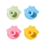 Soft Silicone Hairbrush Bath Brush Cartoon Design Tool for Newborns Sensitive Skin Care 425F