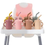 1PC Kids Learn to Drink Cup Portable Cartoon Learning Feeding Straw Cup Food Grade Silicone Water Bottle Children's Tableware - Image 6