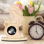 Wood Ultrasound Photo Frame Pregnancy Announcement Picture Display Frames Creative Desktop Decoration Couple Love Gift - Image 4