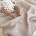 100% Cotton Stroller Crib Receiving Blanket Bedding Quilt Blanket Newborn Swaddle Wrap Sofa Throw Blankets Soft Breathable - Image 6