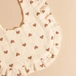 2Pcs Infant Toddler Pure Cotton Lotus Leaf Edge Drool Towel Four Layer Muslin 100% Cotton Printed Bib Newborn Feeding Burp Cloth - Image 5