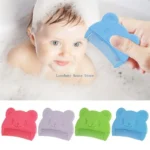 BX0D Newborn Cradle Caps Comb Head Cleaning Comb Bear Comb Travel Hair Styling Comb for Toddler Bath Head Massage - Image 4