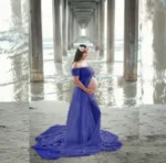 Fashion Maternity Photography Props White Maternity Sexy Lace Maternity Dress Pregnant Women Fancy Shooting Photo Pregnant Dress - Image 5