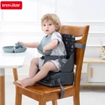 INSULAR Portable Foldable Anti slip Children's Seat High Cushion Dining Chair High Cushion Children's Travel Supplies