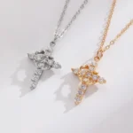 FTCY Rotatable Crown Cross Necklace for Women Minimalist Luxury Cross Chain Christian Jewelry Prayer Gift - Image 6