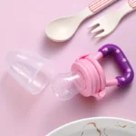 Feeding Spoon Fruit Grinding Pacifier Complementary Bites Silicone Mesh Feeding Tableware - Image 6